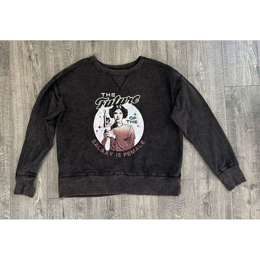 Star Wars Women's Future Of The Galaxy Is Female Sweatshirt‎ Crew Neck Gray XL